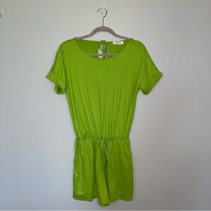 NWOT Zenana Outfitters Green Romper Small